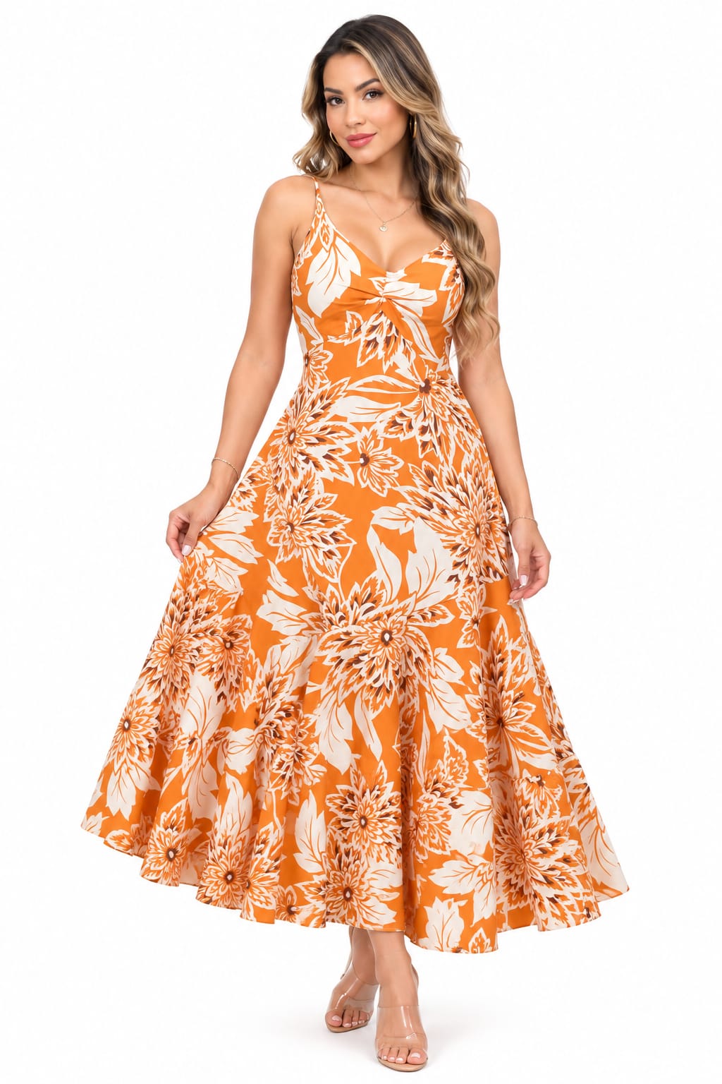 Vestido Florencia Naranja