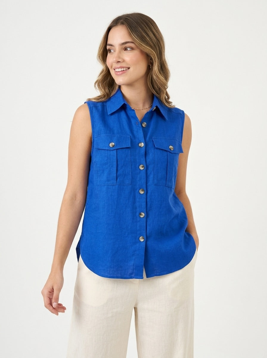 Blusa Safari Azul