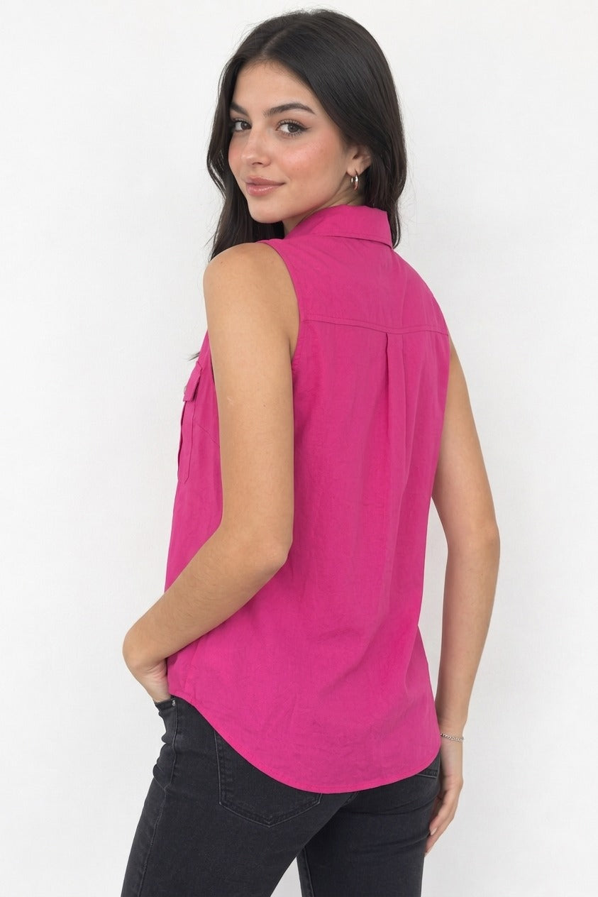 Blusa Safari Fucsia