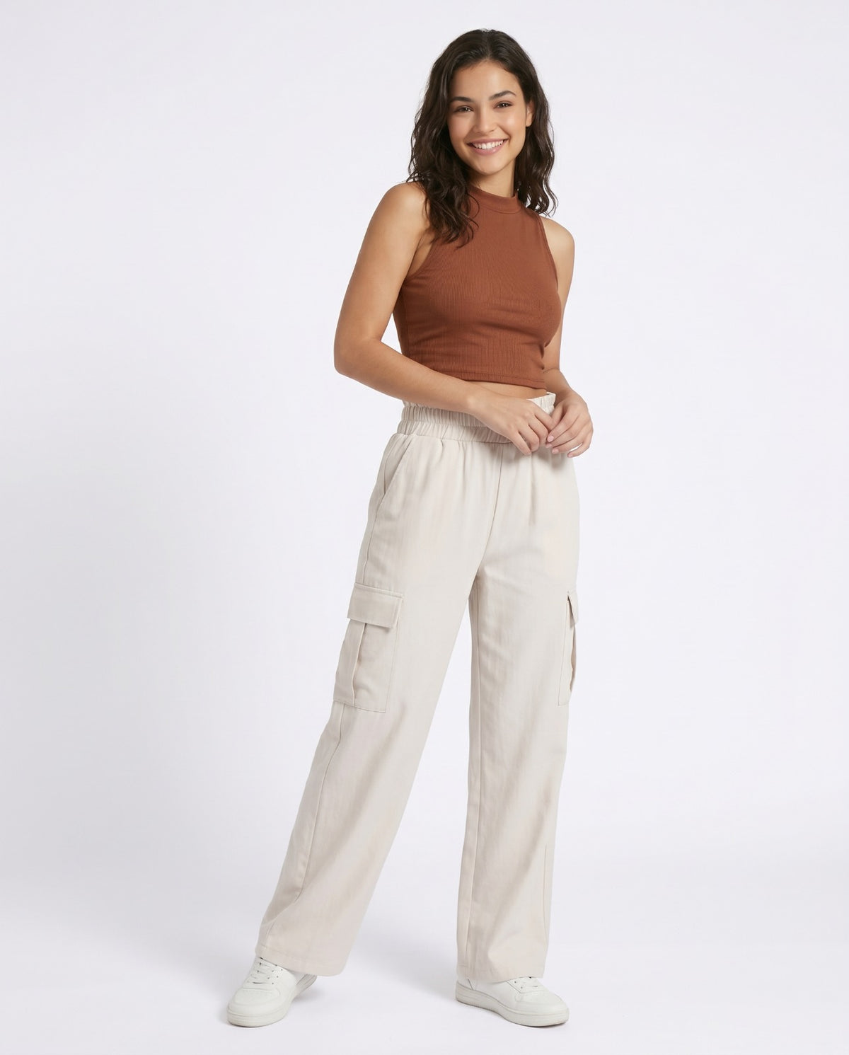 Pantalón Cargo Beige