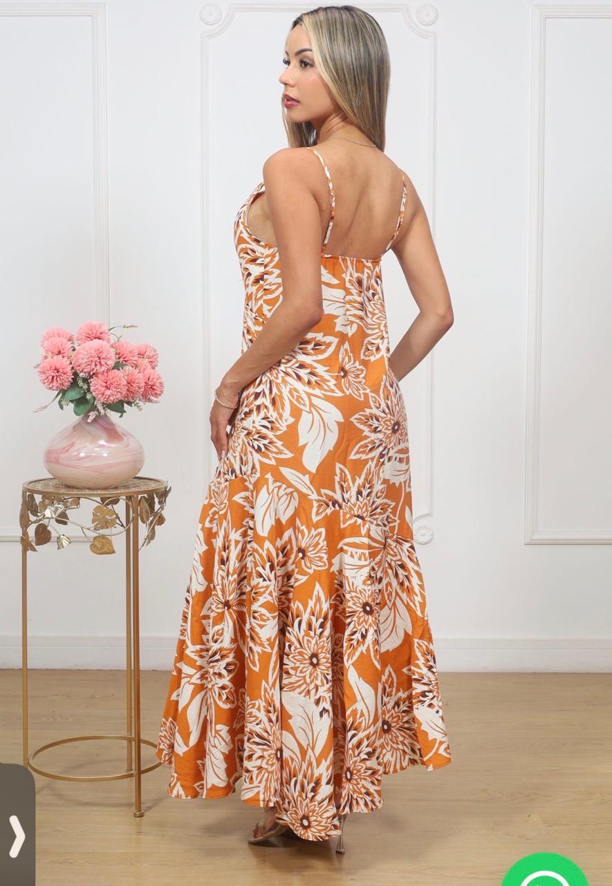 Vestido Florencia Naranja