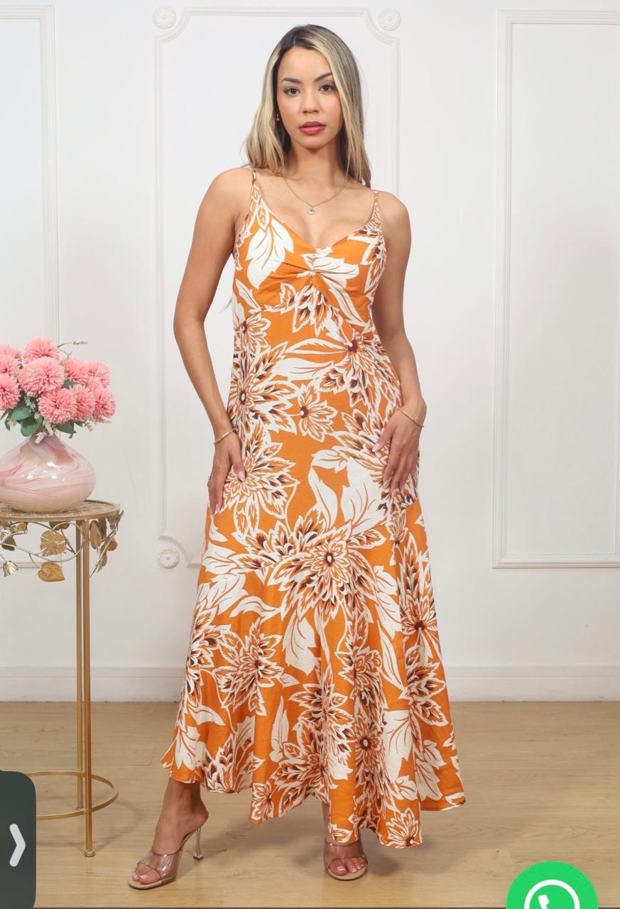 Vestido Florencia Naranja